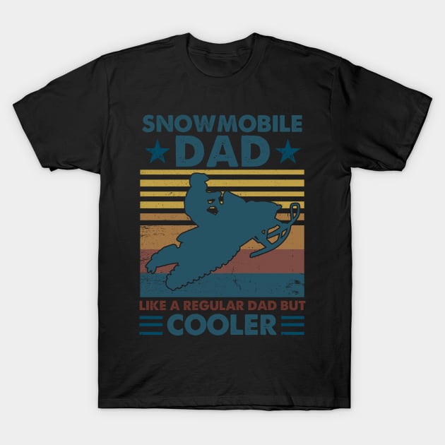 Vintage Snowmobile Dad Like A Regular Dad T-Shirt by Rumsa